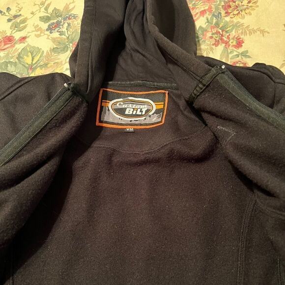 BILT motorcycle jacket Black hood removable fleece vest zip & snap pockets Sz M - Picture 6 of 16